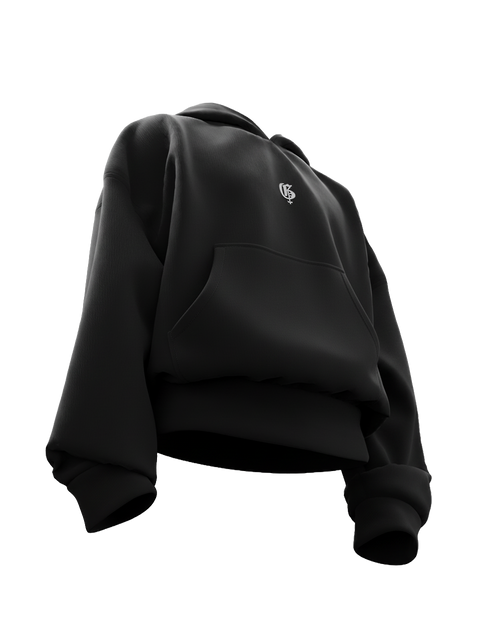 Basic Black Boxy Oversized Hoodie