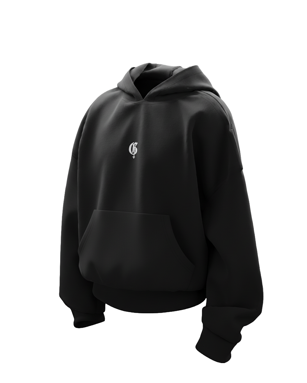 Basic Black Boxy Oversized Hoodie